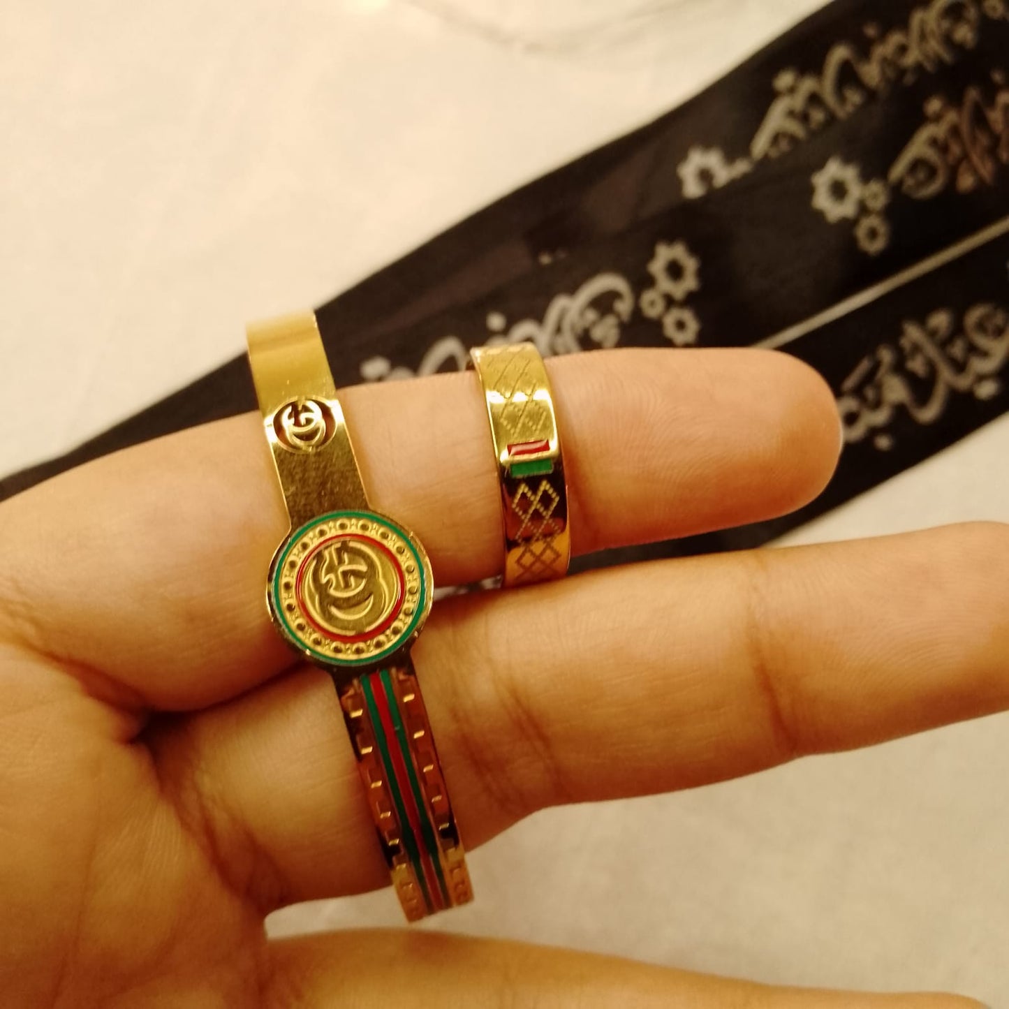 Gucci Handcuff and Ring Set