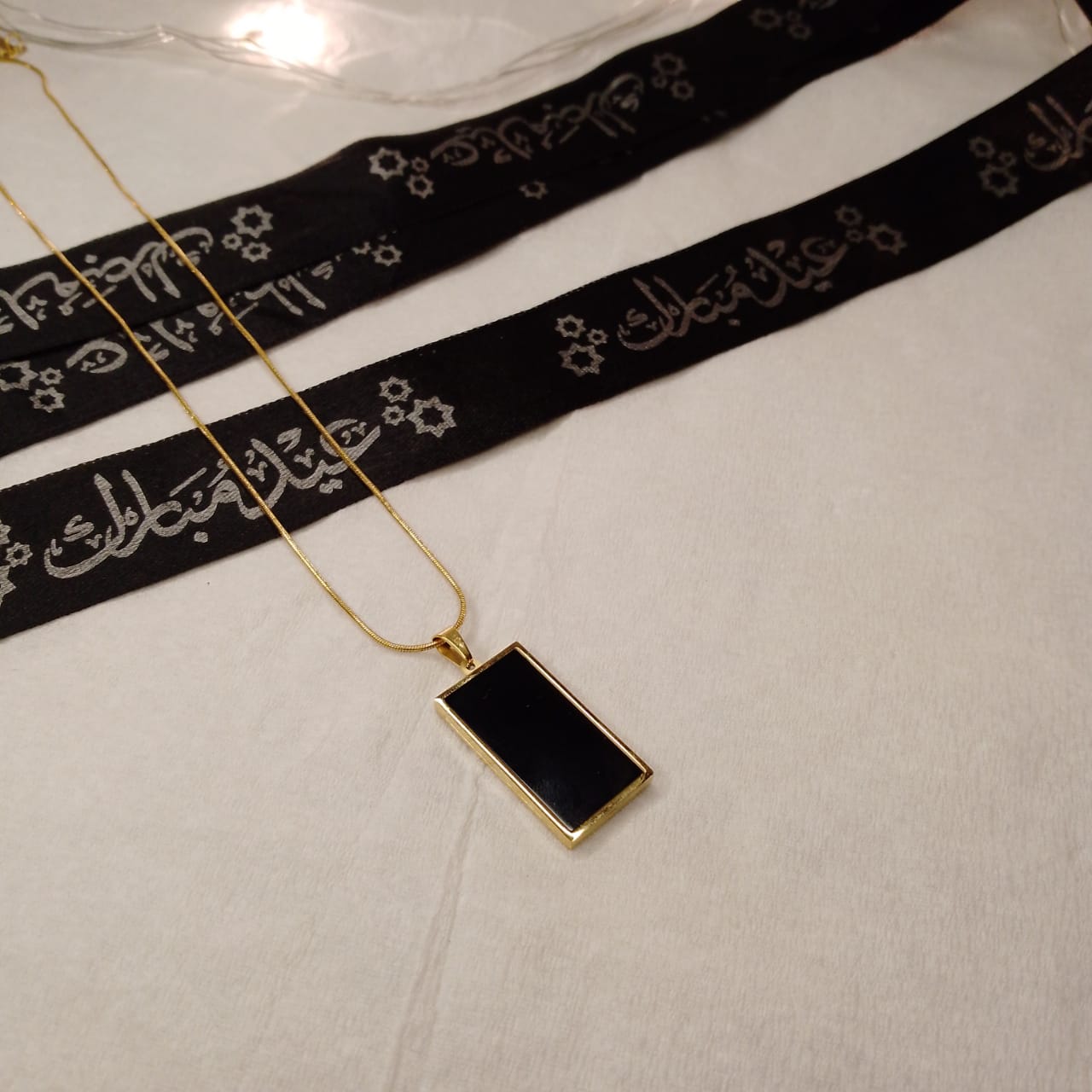 White and Black Dual Gold Plated Locket