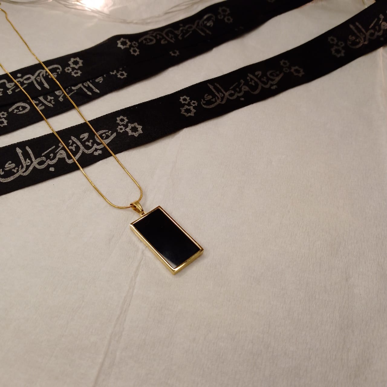 White and Black Dual Gold Plated Locket
