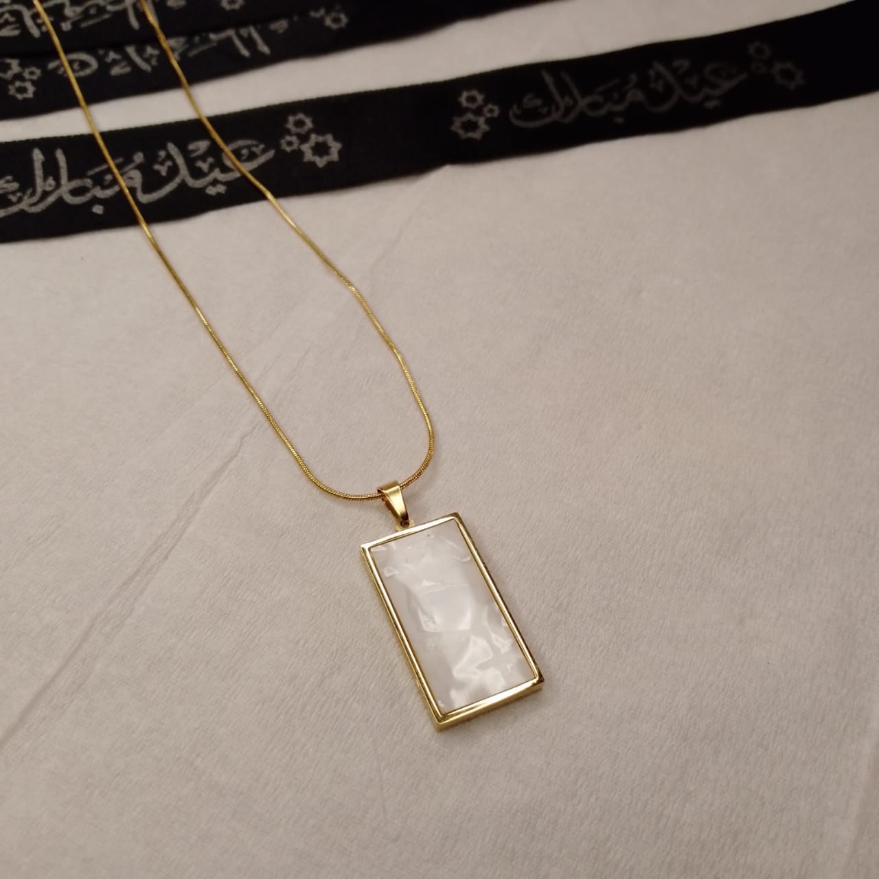 White and Black Dual Gold Plated Locket