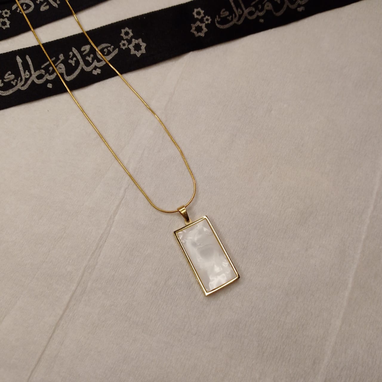 White and Black Dual Gold Plated Locket