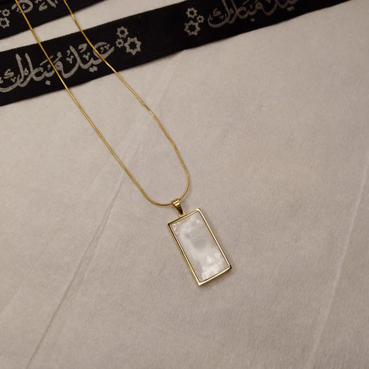 White and Black Dual Gold Plated Locket
