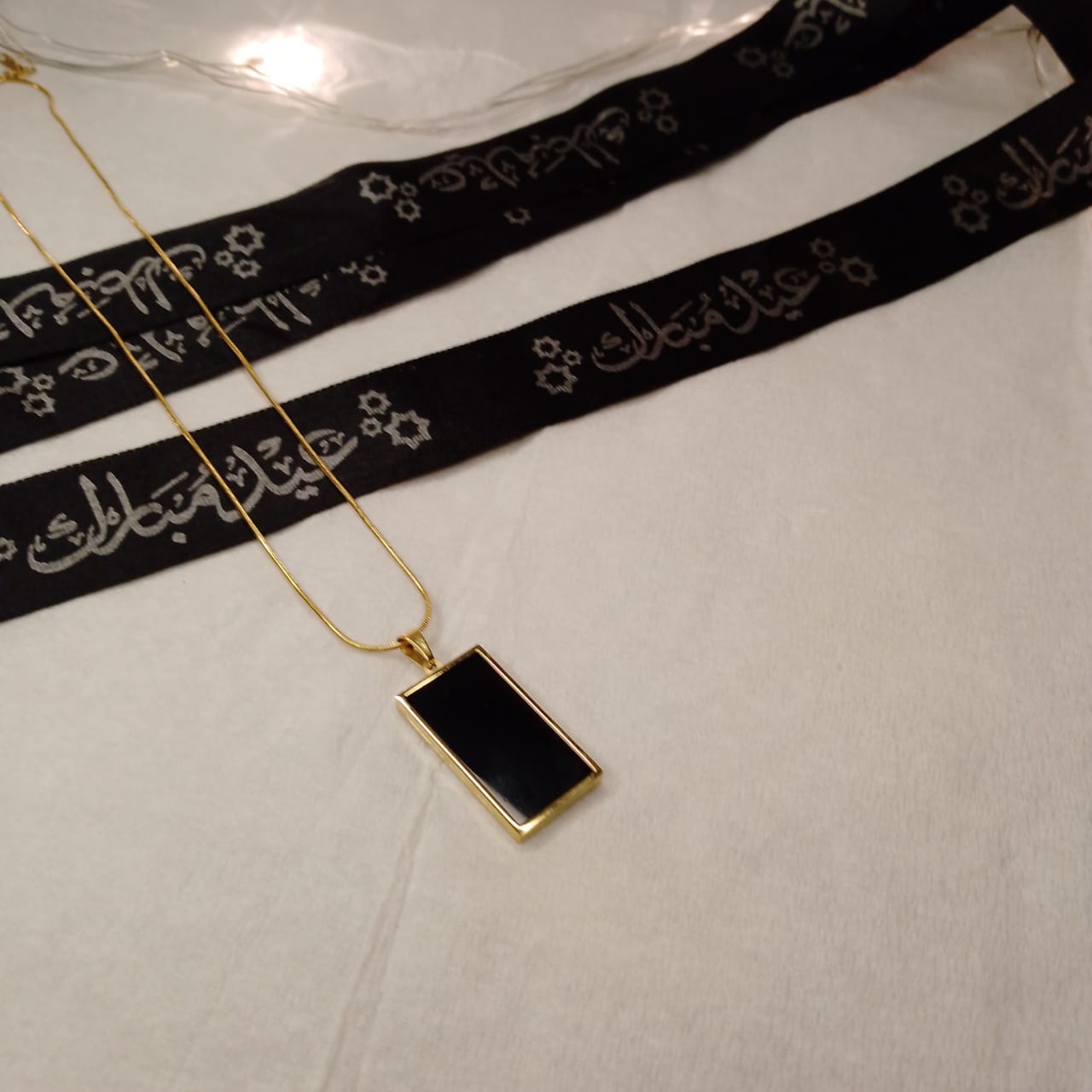 White and Black Dual Gold Plated Locket