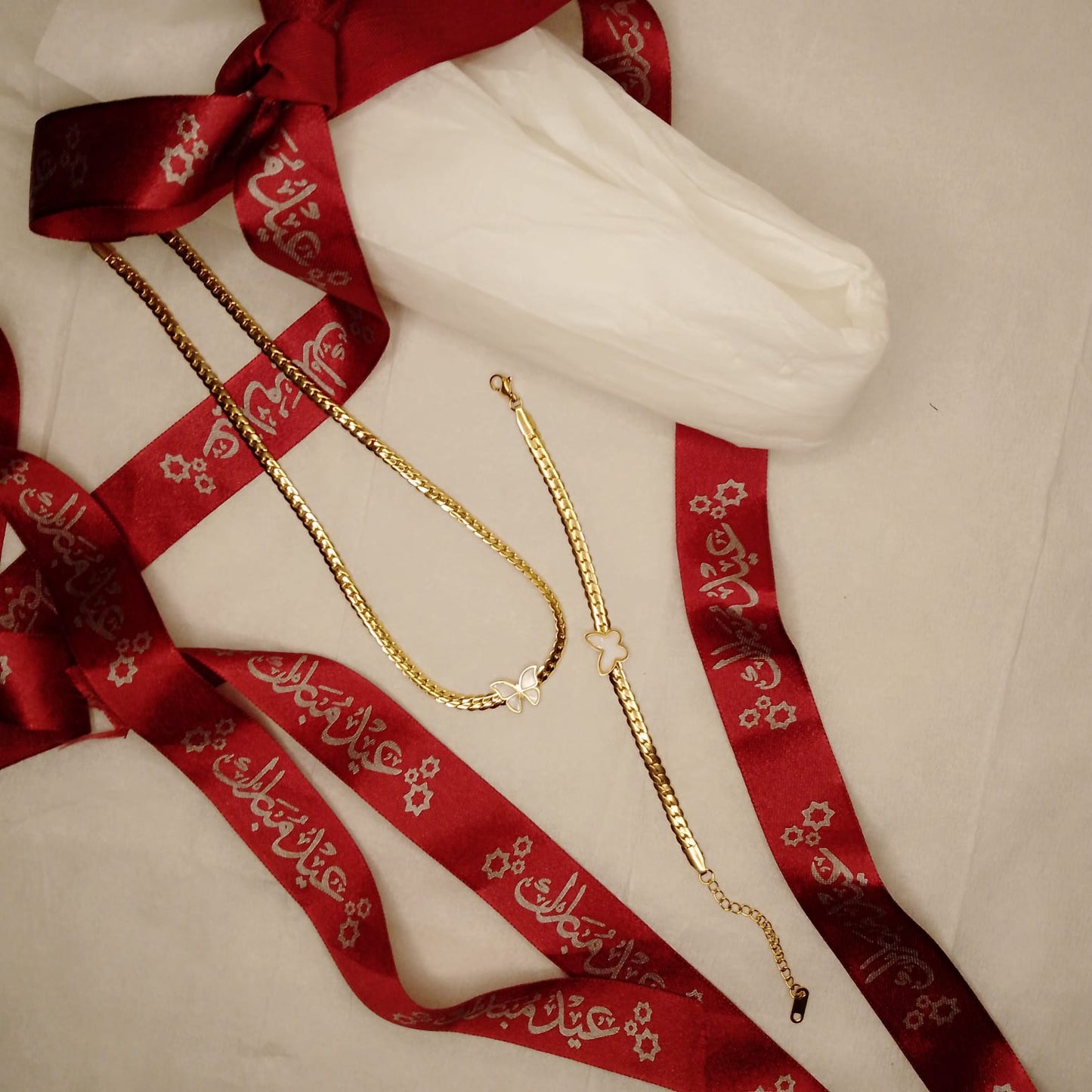 Butterfly Necklace and Bracelet Set