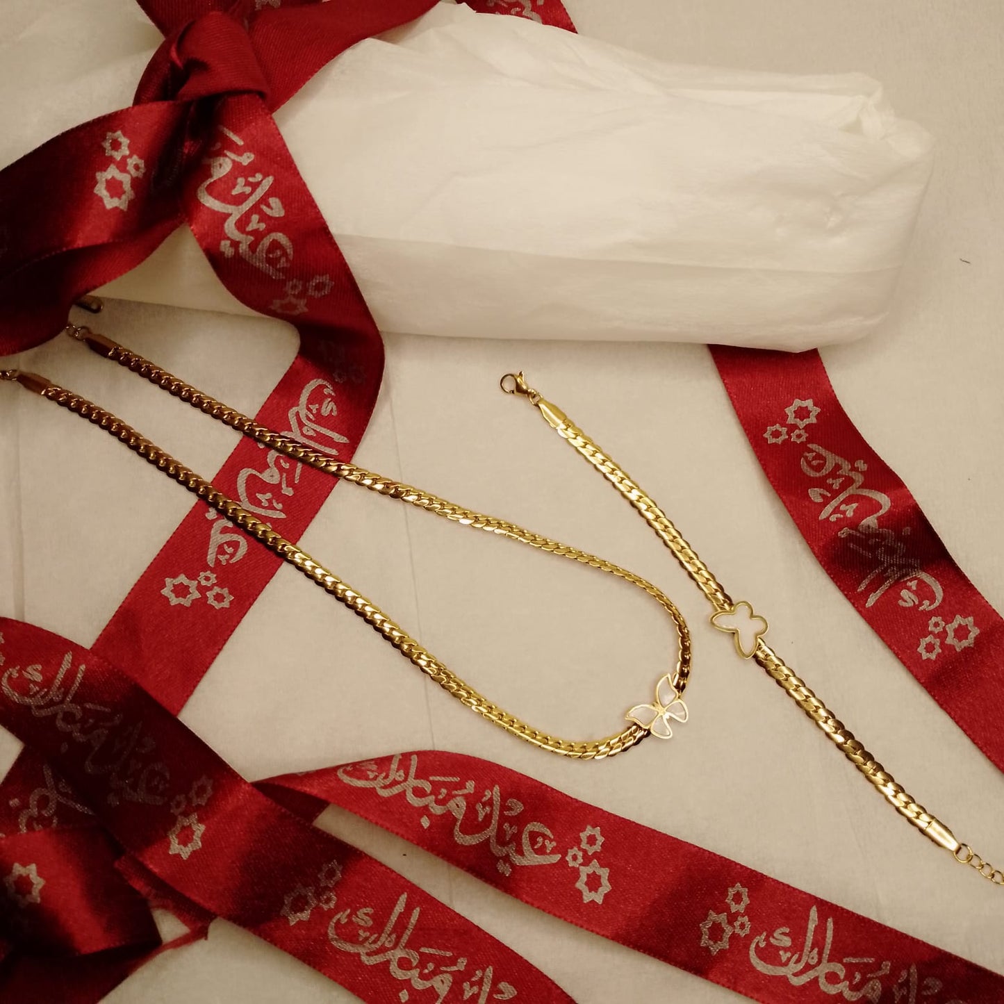 Butterfly Necklace and Bracelet Set