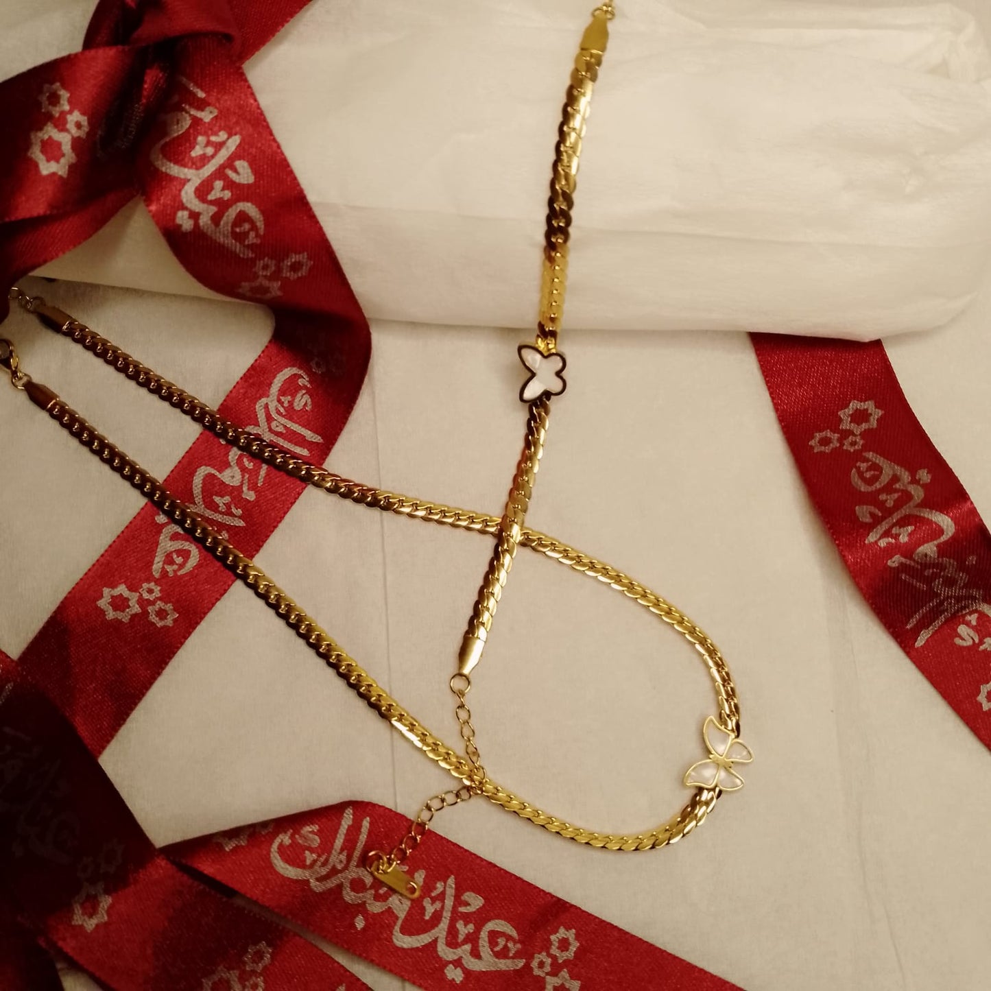 Butterfly Necklace and Bracelet Set