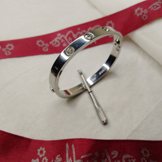 Silver Cartier Handcuff with screw driver